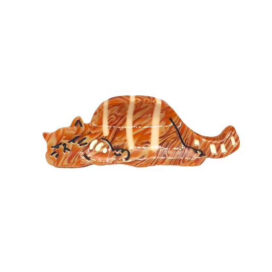 A Striped Cat Claw Clip