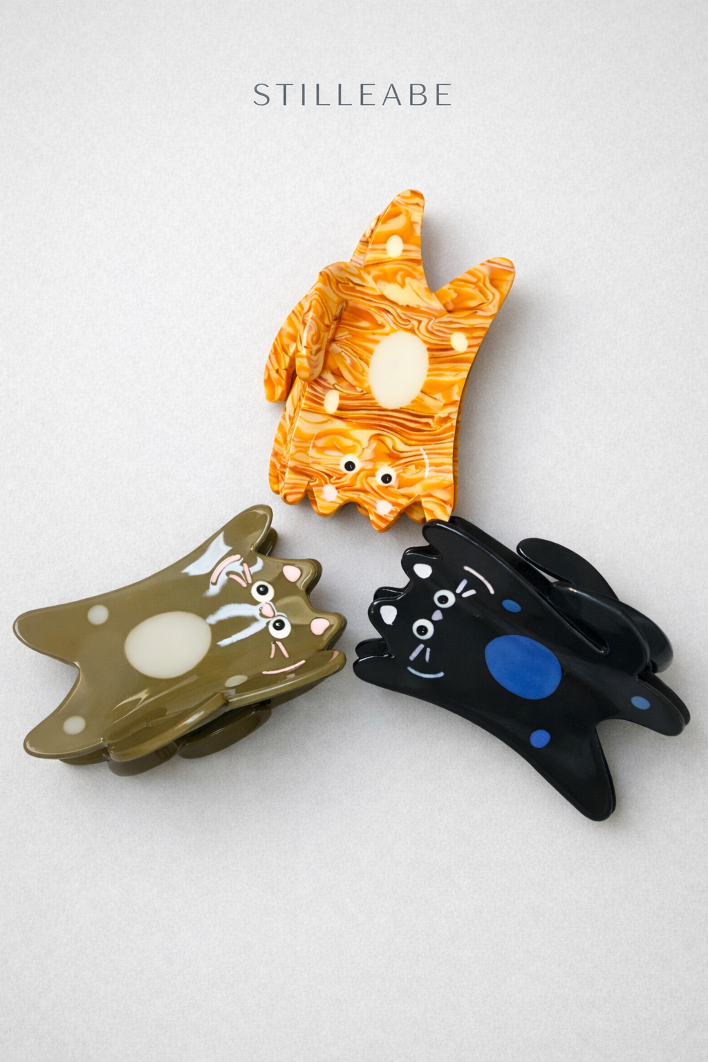 Happy Cat Claw Clip